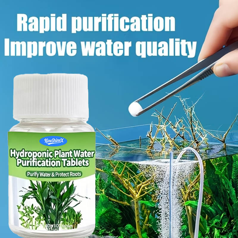 Aquarium Plant - 水耕栽培用浄水タブレット - 水槽、鉢植え、水耕栽培システムに適した即効性浄水剤、水生庭園用