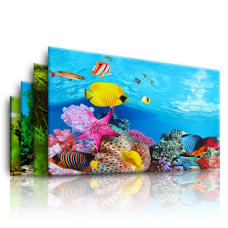 Aquarium Planted Background - 水族館の背景 3d ステッカーポスター水槽水族館の背景アクセサリー装飾海洋植物 Aquascape 絵画