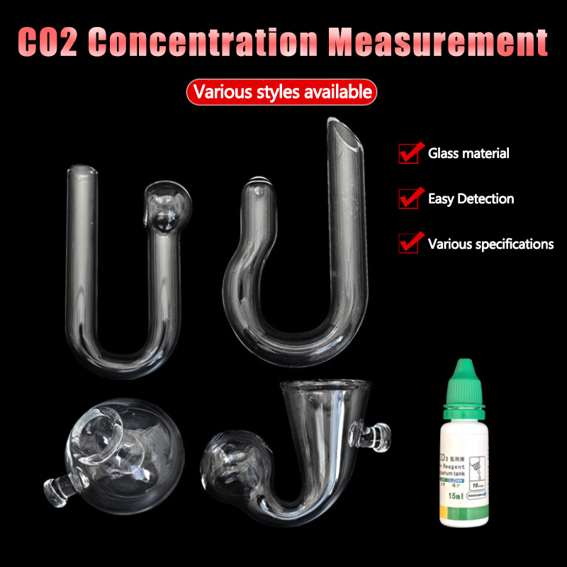 Planted Aquarium Ph - 拡散型ガラス製CO2ドロップチェッカー 水槽用吊り下げ式CO2モニターセンサー 検出器 指示器 魚水槽 水草水槽用