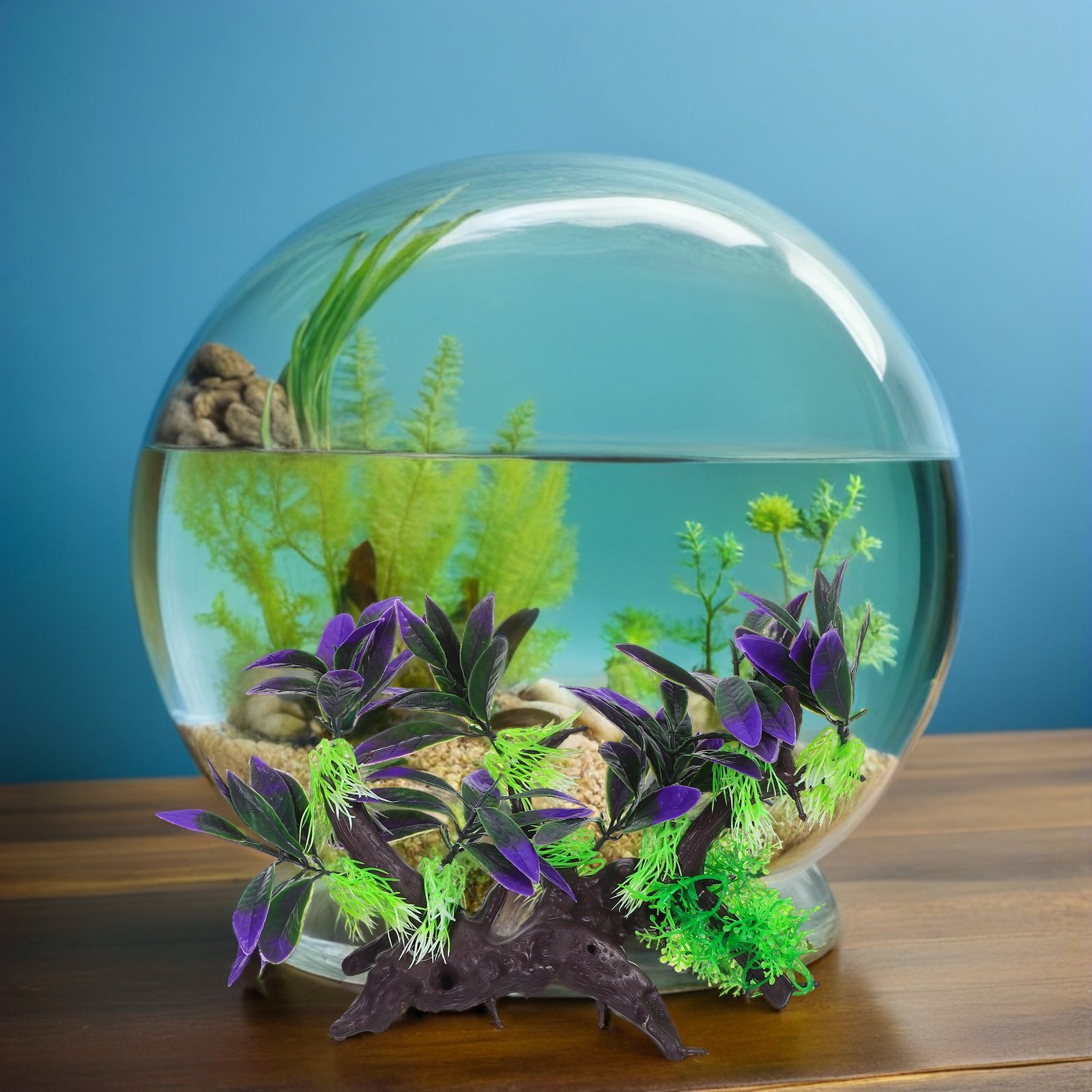 Planted Aquarium Maintenance - 2個入り人工水生植物 魚タンク用 お手入れ簡単 アクアリウム装飾 プラスチック製魚タンク植物