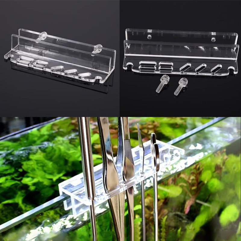 Planted Aquarium Maintenance - 水族館植物ツール収納ラックアクリルホルダーピンセットスクレーパーはさみ水植物草メンテナンスツール