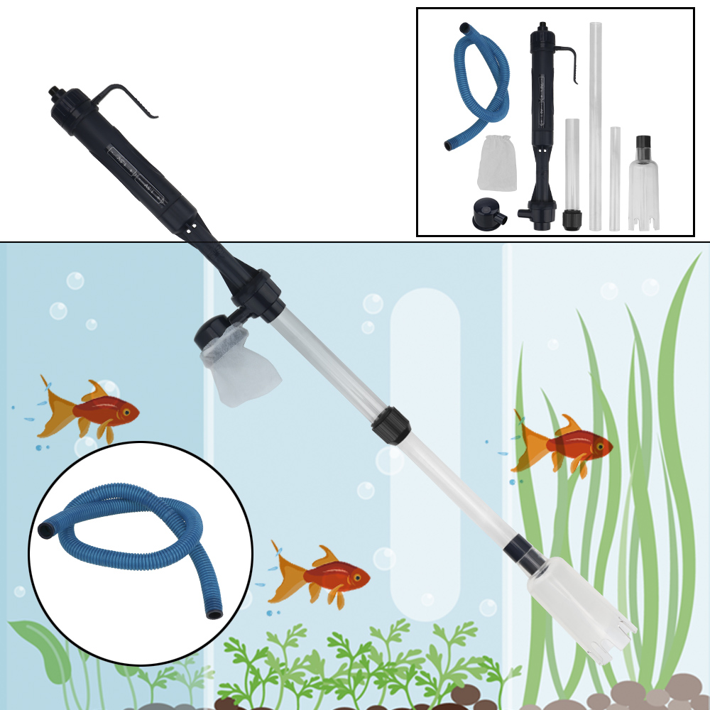 Planted Aquarium Cleaning - 電動水交換ポンプ砂利クリーナーツール水族館の水槽パイプ真空水交換廃棄物除去フィルターツール