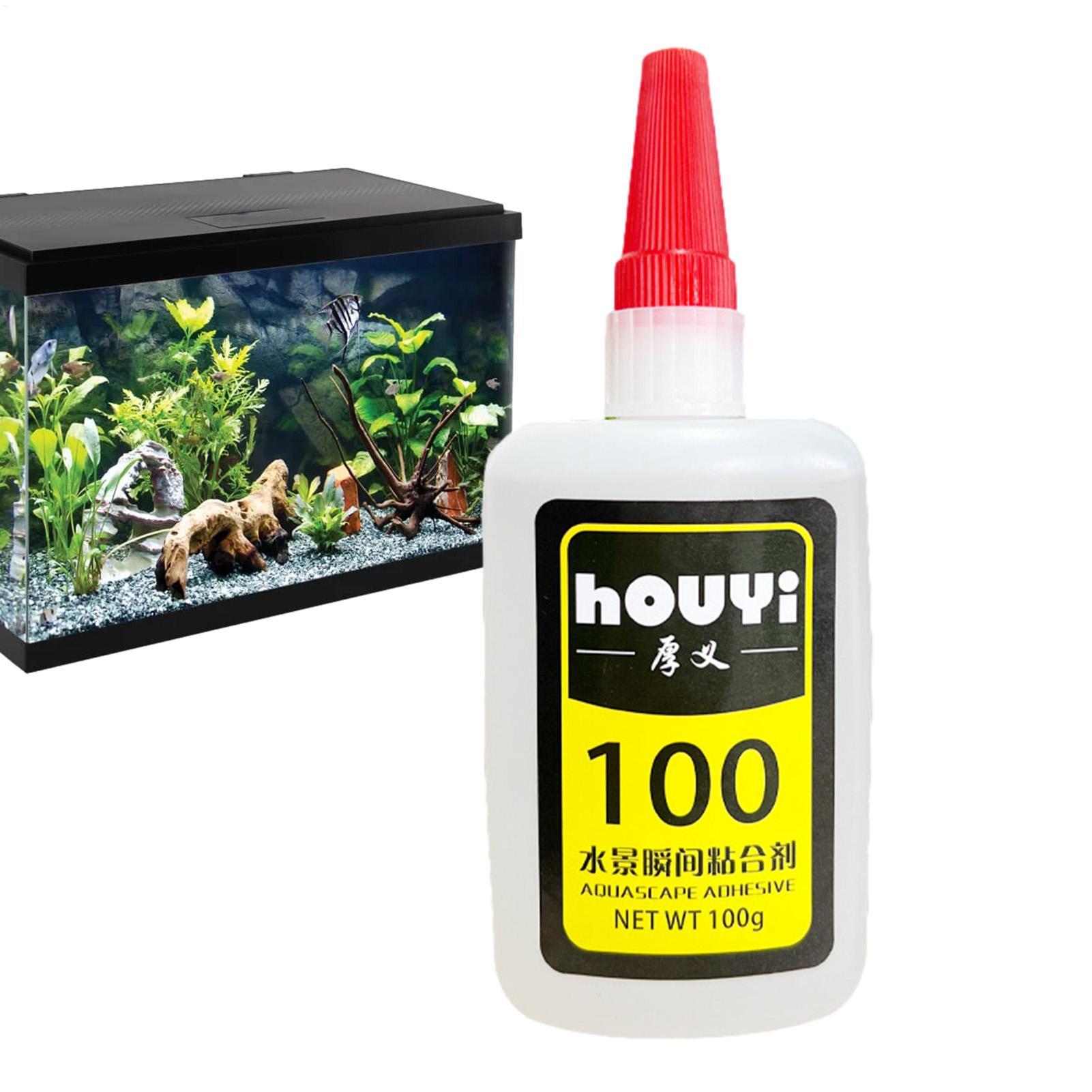 Aquarium Plant - 50/100gクリアインスタントグルー アクアスケーピング 防水水槽用接着剤 長持ちする水槽用接着剤 植物用 ランダムな蓋の色
