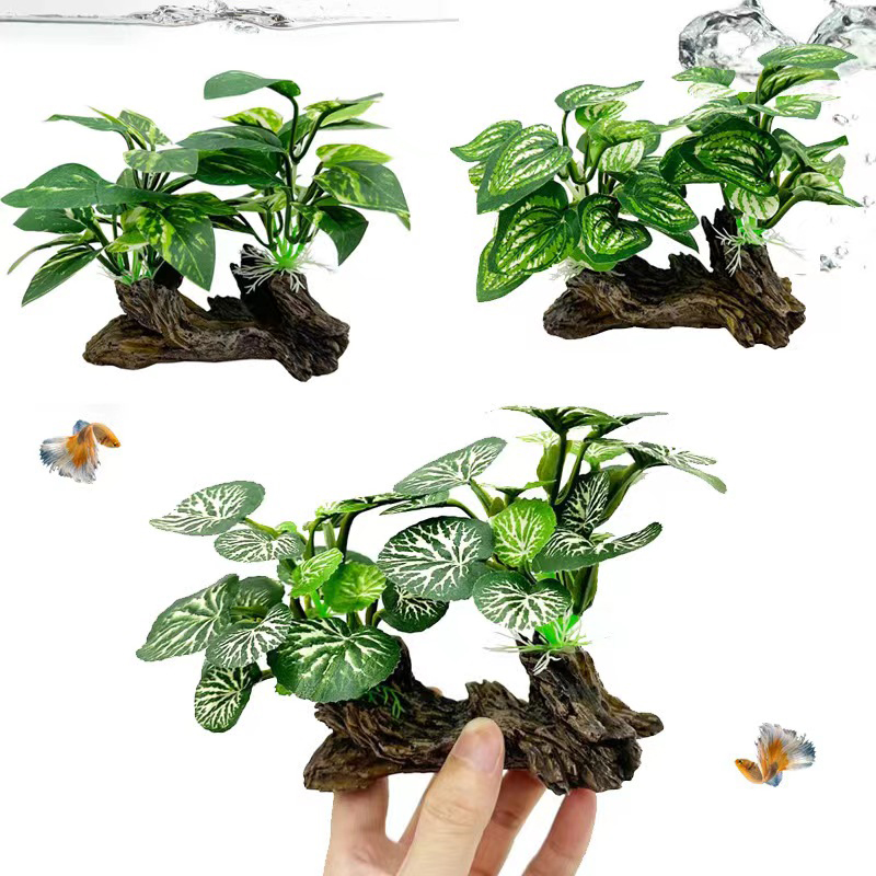 Aquarium Planted Background - 人工水中草水族館の水槽シミュレーション装飾水族館の背景植物水草アクセサリーホーム