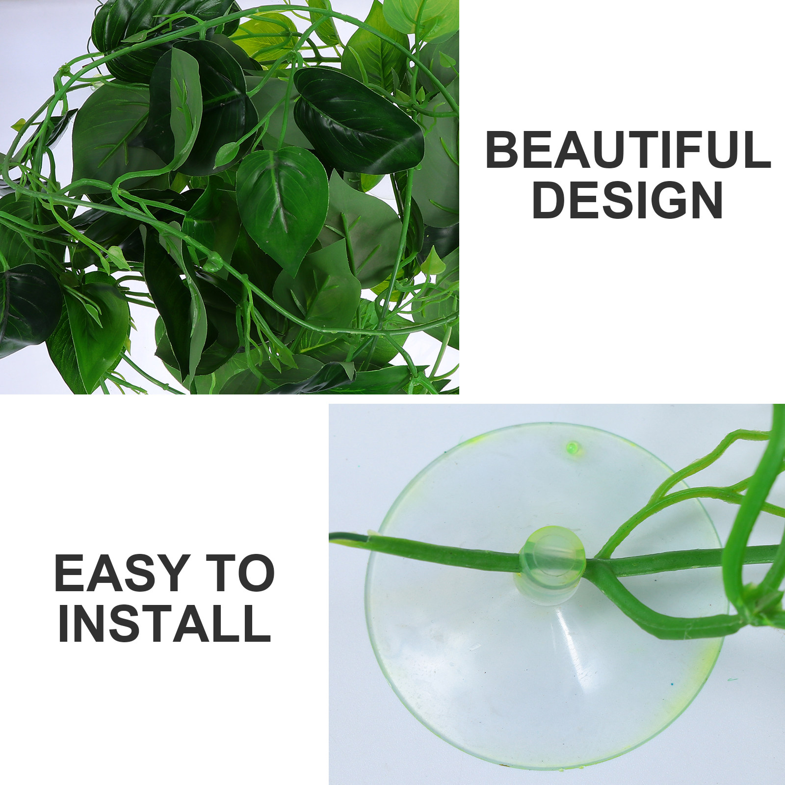 人工つる植物シミュレーション葉、爬虫類テラリウム、水槽、アク - Aquarium Plant Vine のレビューと価格