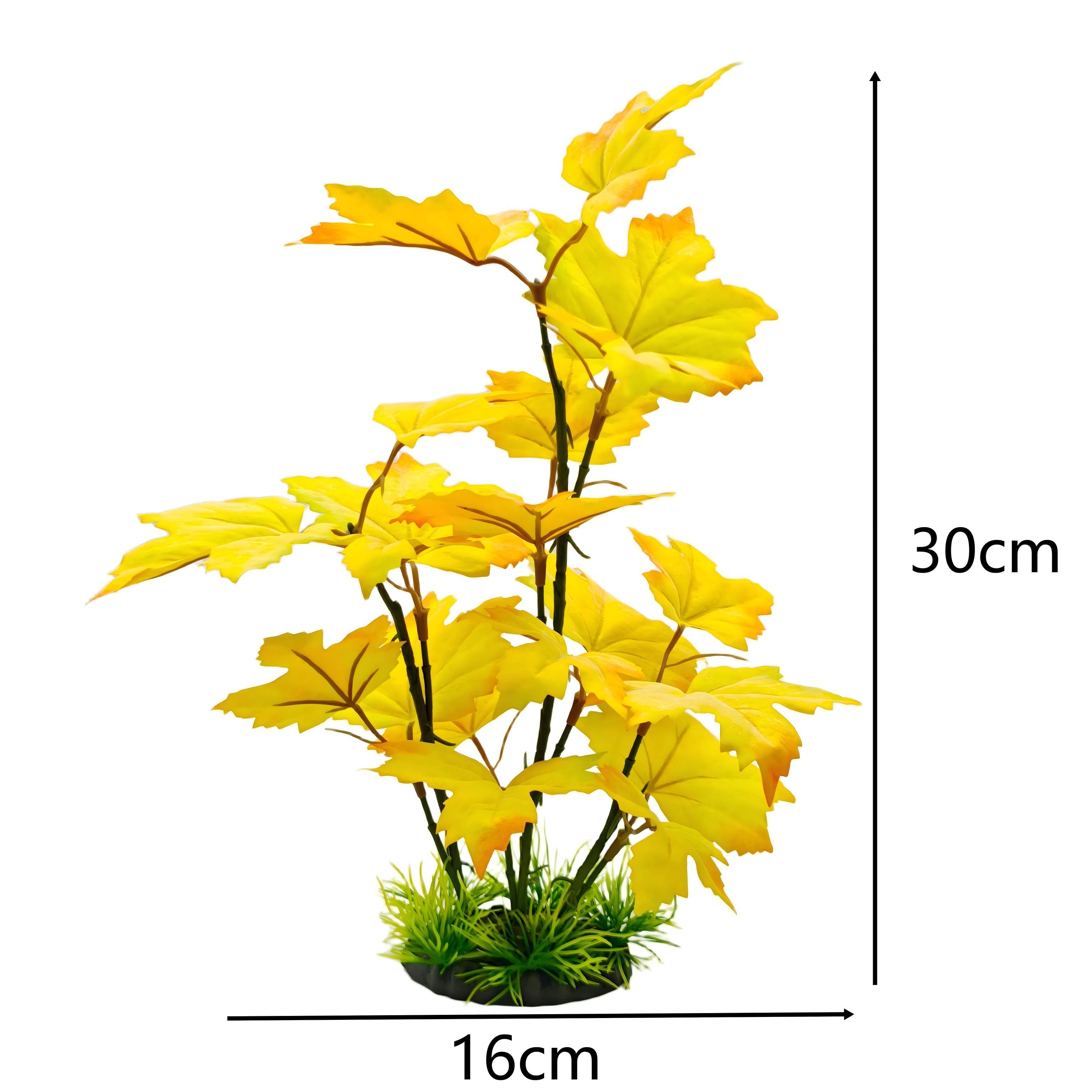 人工葉 30 センチメートル水族館人工装飾プラスチック黄色の - Planted Aquarium Yellow Water のレビューと価格