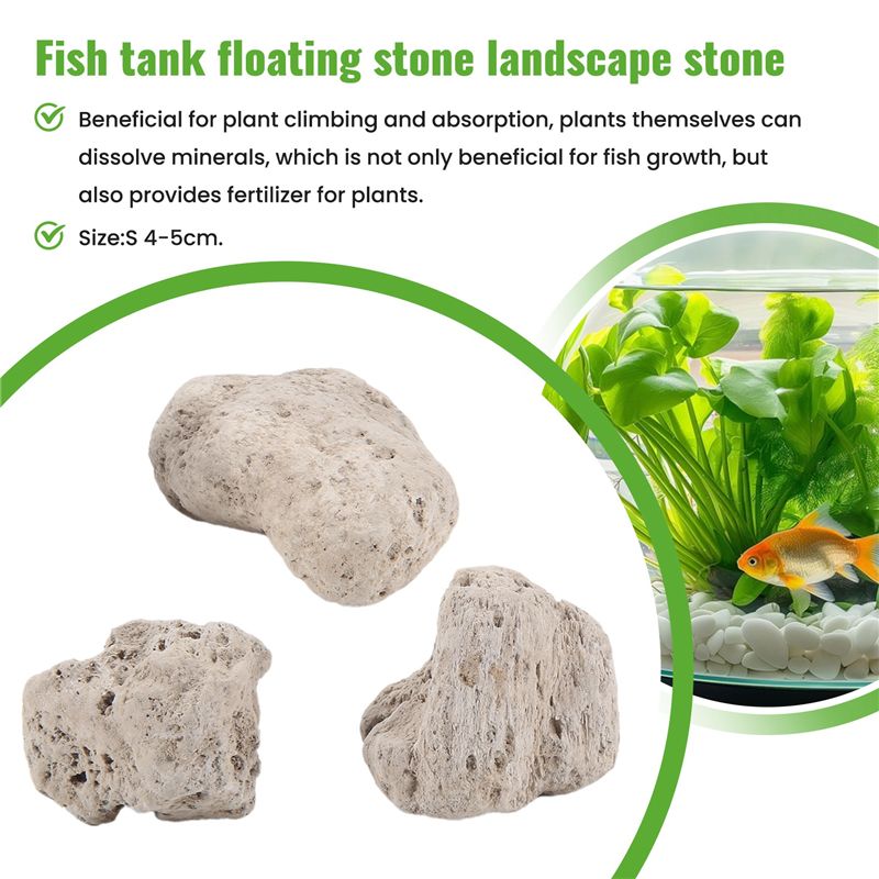 A20F-3個入りフローティングリアルロック水槽水生植物魚タ - Planted Aquarium With Rocks のレビューと価格