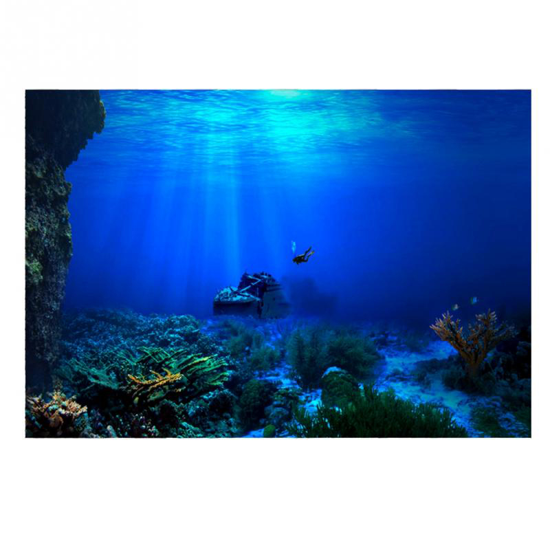 水槽の背景装飾画,HD水族館の風景,海の植物の装飾,1個 - Aquarium Planted Background のレビューと価格