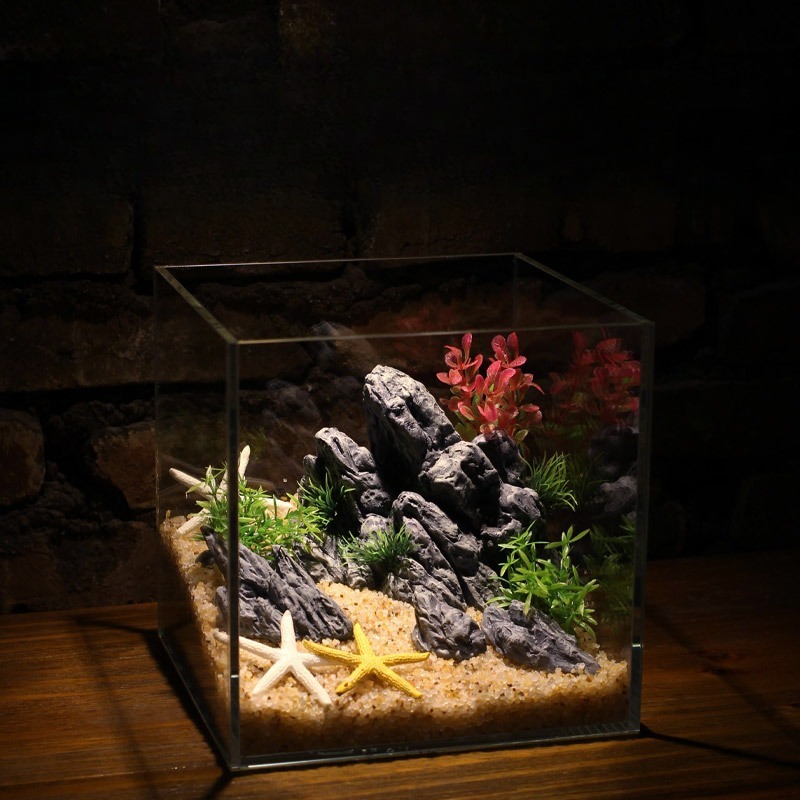 水槽装飾シミュレーション石造りの景石風景水生植物飾り小型水槽 - Aquarium Planted Background のレビューと価格