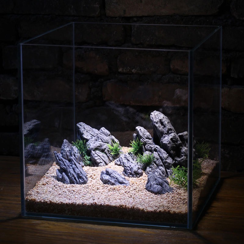 水槽装飾シミュレーション石造りの景石風景水生植物飾り小型水槽 - Aquarium Planted Background のレビューと価格
