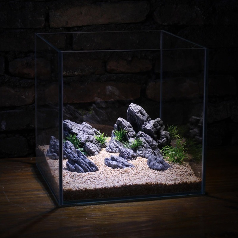 水槽装飾シミュレーション石造りの景石風景水生植物飾り小型水槽 - Aquarium Planted Background のレビューと価格