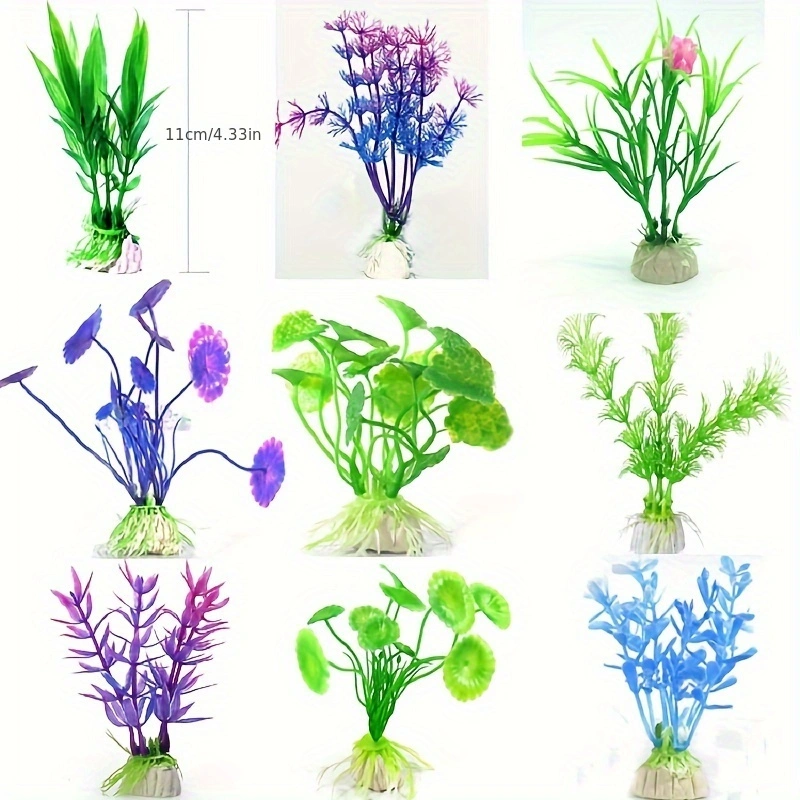 人工水中プラスチック植物水族館の水槽水生偽低木緑水草表示シミ - Aquarium Plant Grass のレビューと価格