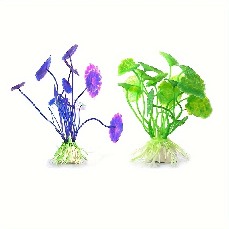 人工水中プラスチック植物水族館の水槽水生偽低木緑水草表示シミ - Aquarium Plant Grass のレビューと価格
