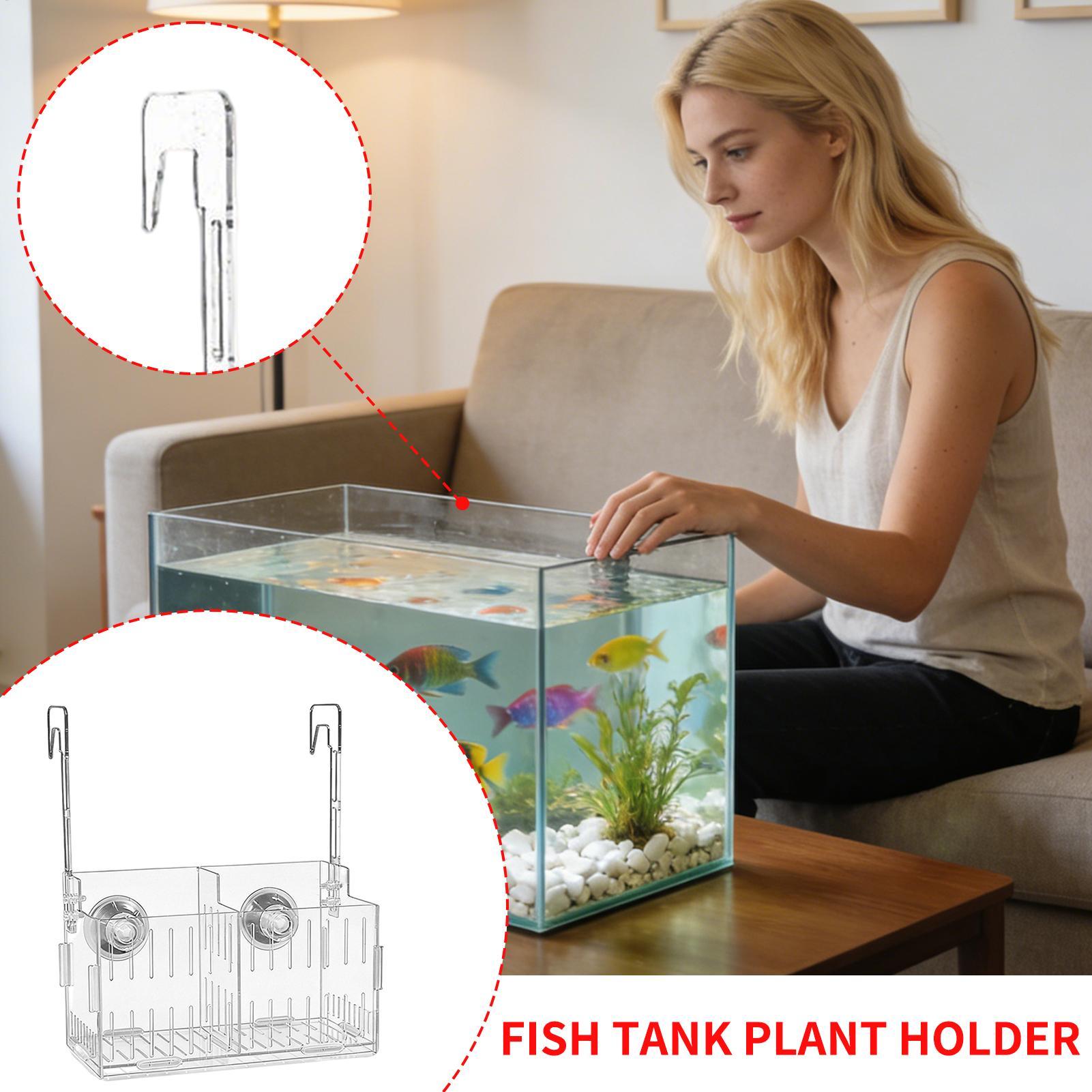 アクリル水槽植物ホルダー高さ調節可能な水耕栽培プランター水中 - Aquarium Plant Vine のレビューと価格
