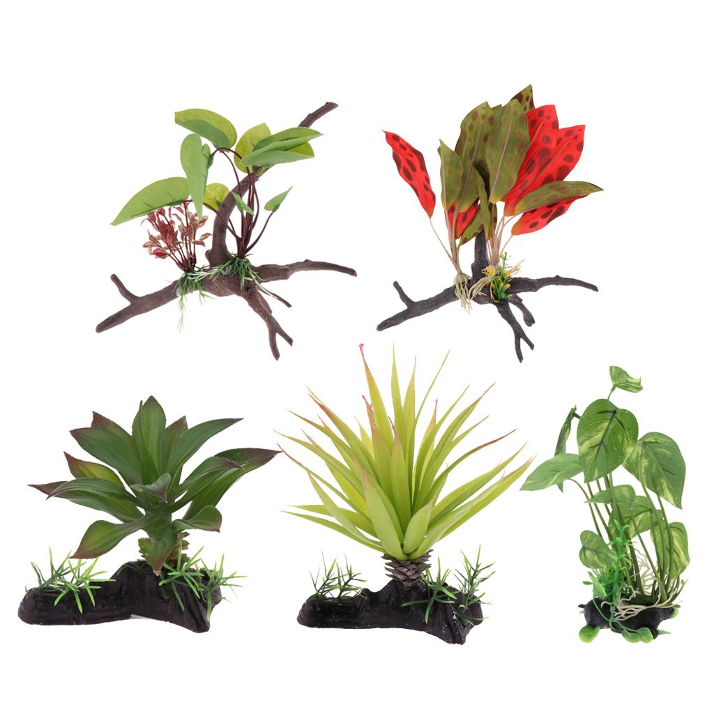 爬虫類テラリウム用人工植物、ジャングルの蔓の装飾用品、爬虫類 - Aquarium Plant Vine のレビューと価格