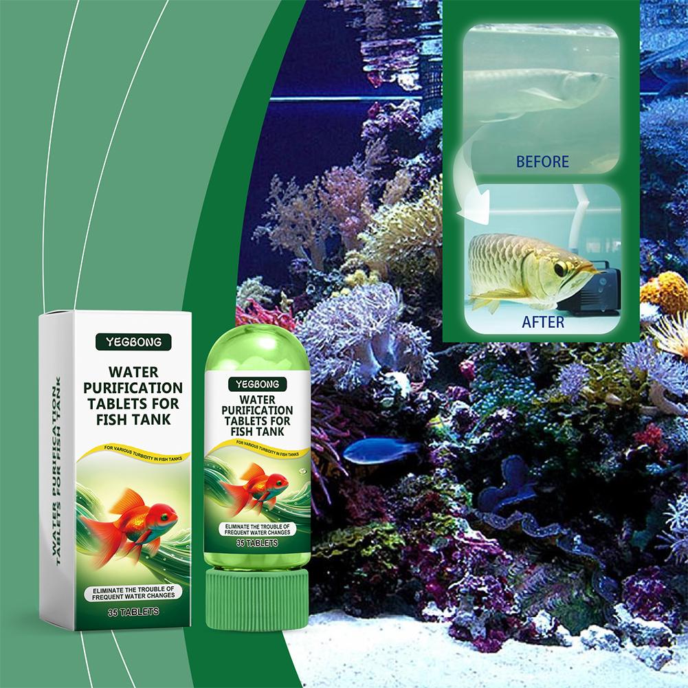 水質浄化タブレット 魚水槽 水槽用 藻類除去剤 澄化剤 消臭 - Planted Aquarium Cleaning のレビューと価格