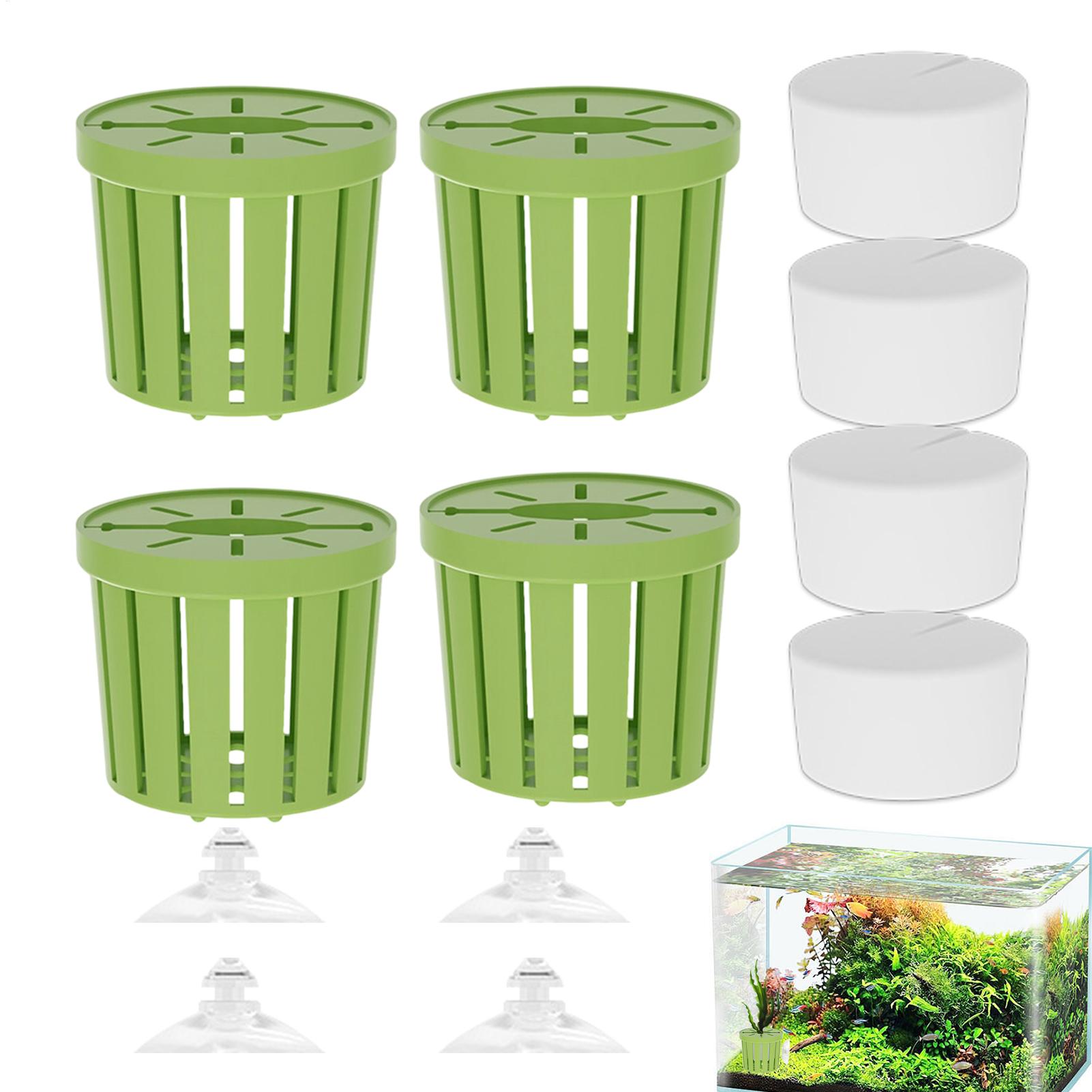 4 個の水生植物固定セット水族館植物固定バスケット吸盤付き水 - Aquarium Planted Background のレビューと価格