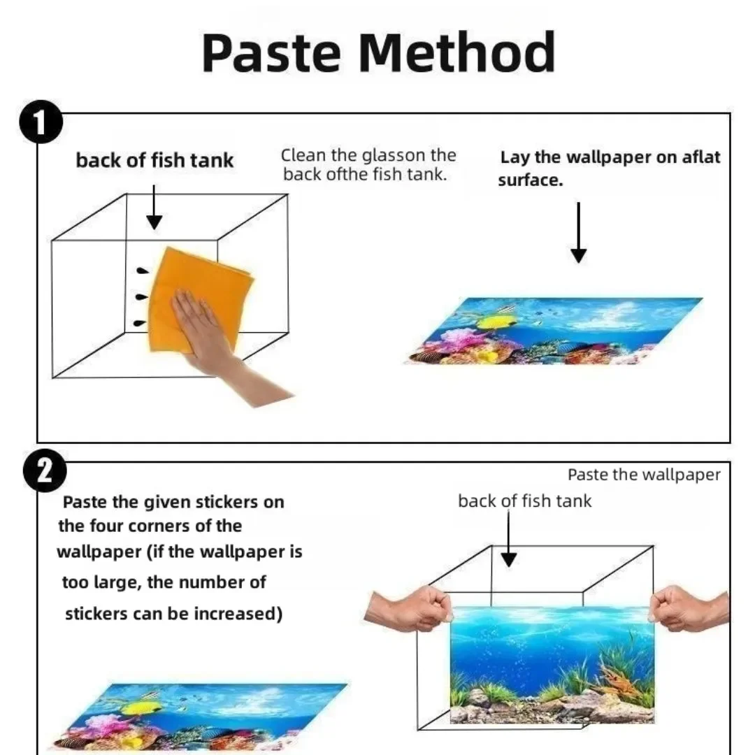 3D水族館の背景ステッカー,水槽の装飾,海洋植物,両面風景, - Aquarium Planted Background のレビューと価格