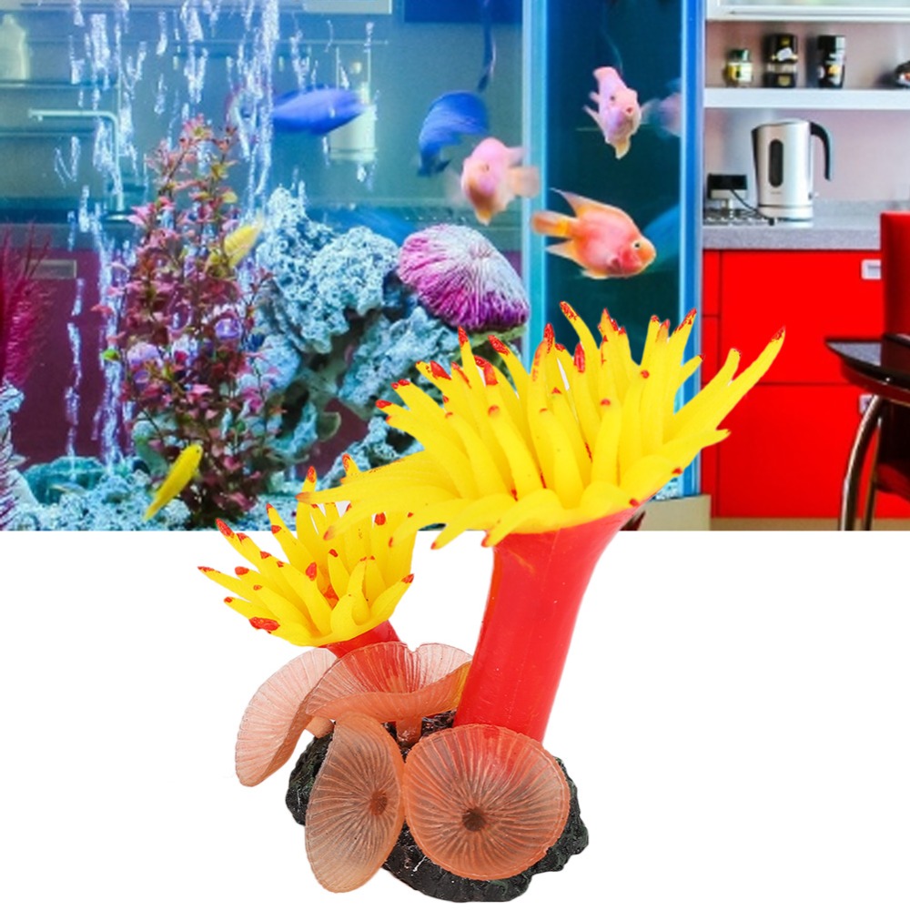 人工植物明るい色の人工サンゴソフトシミュレーションデザインシ - Aquarium Planted Background のレビューと価格