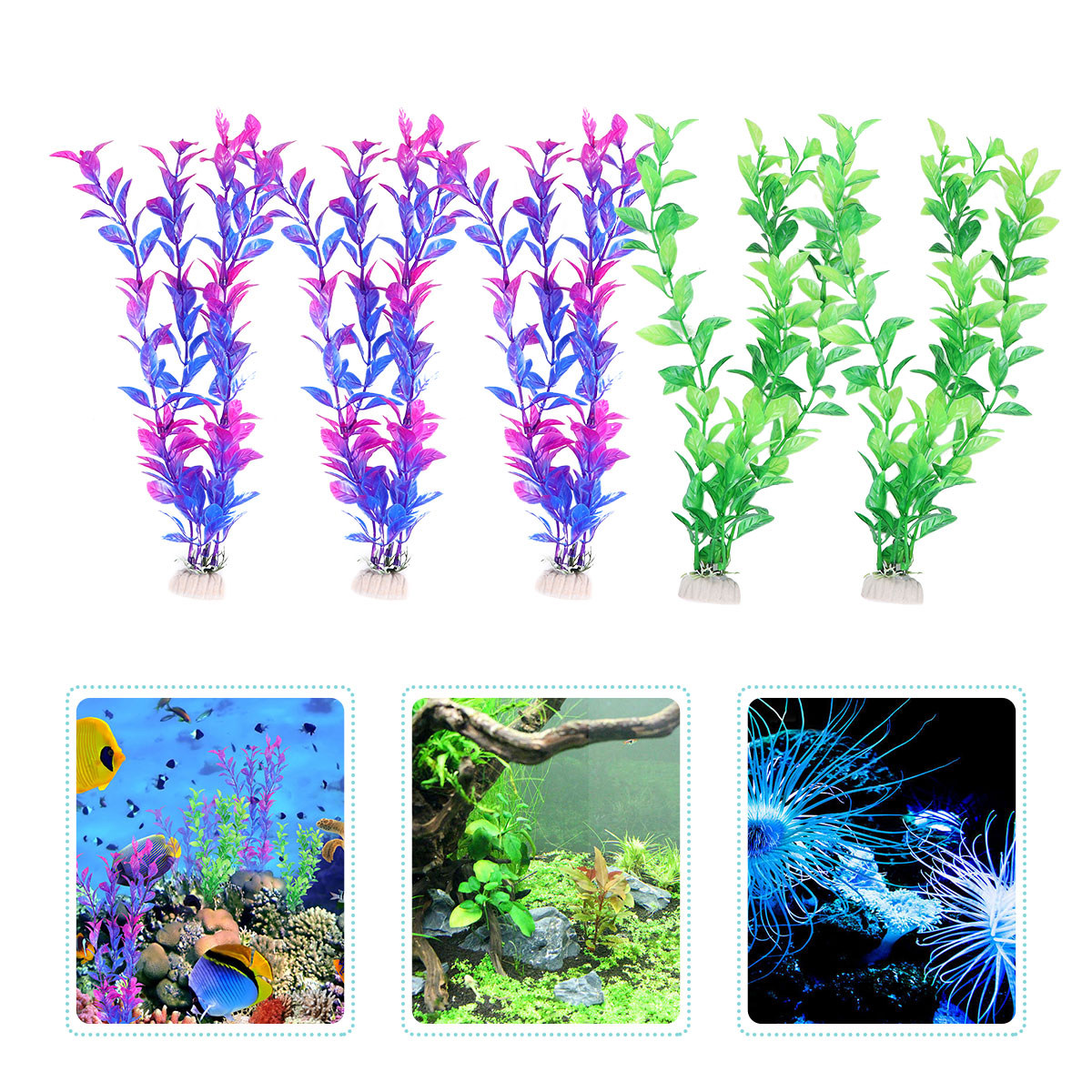 10個入り人工水生植物セット、水槽の装飾用、プラスチック製水 - Planted Aquarium Maintenance のレビューと価格