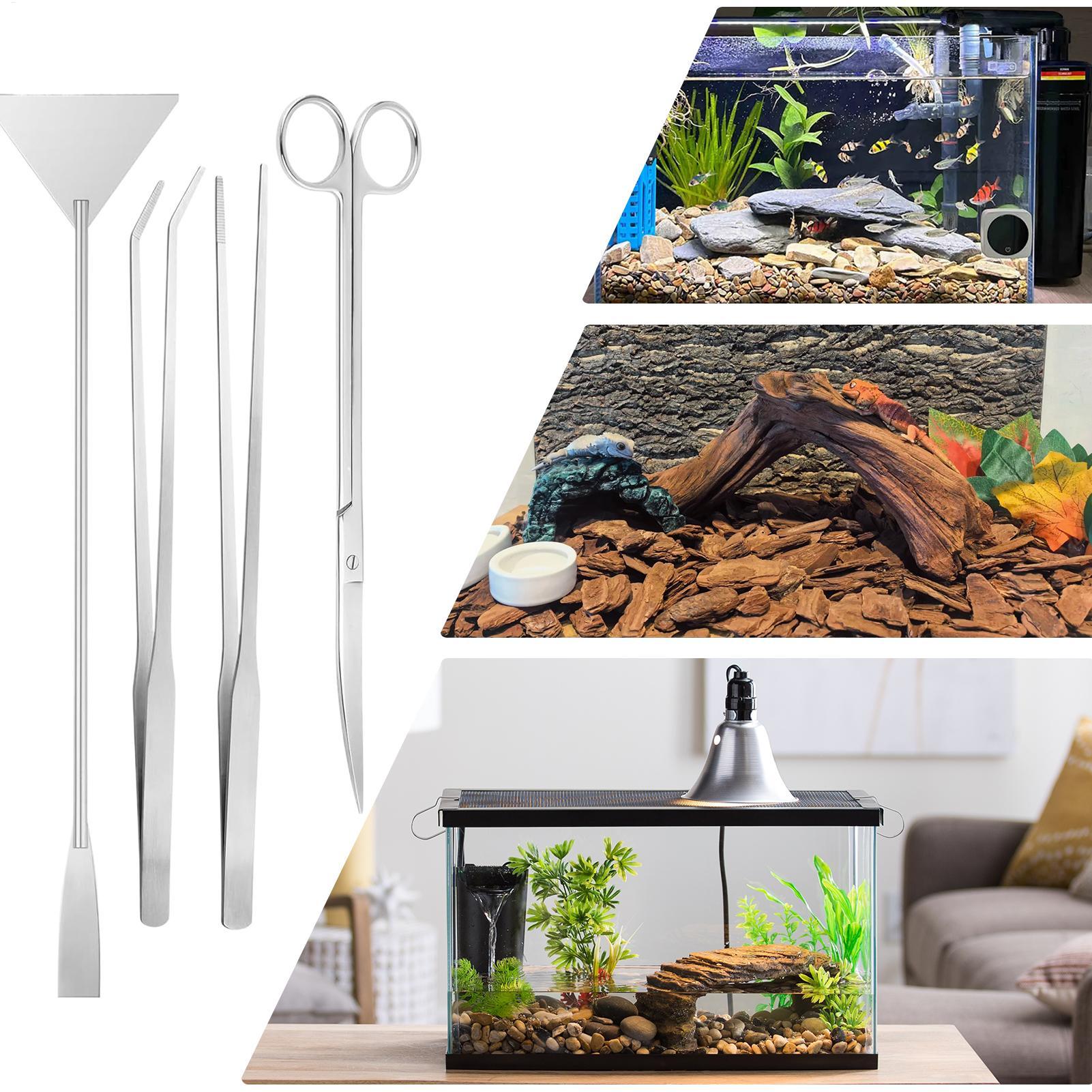 4個入り水槽ツールキット ステンレス製水槽清掃セット ピンセ - Planted Aquarium Maintenance のレビューと価格