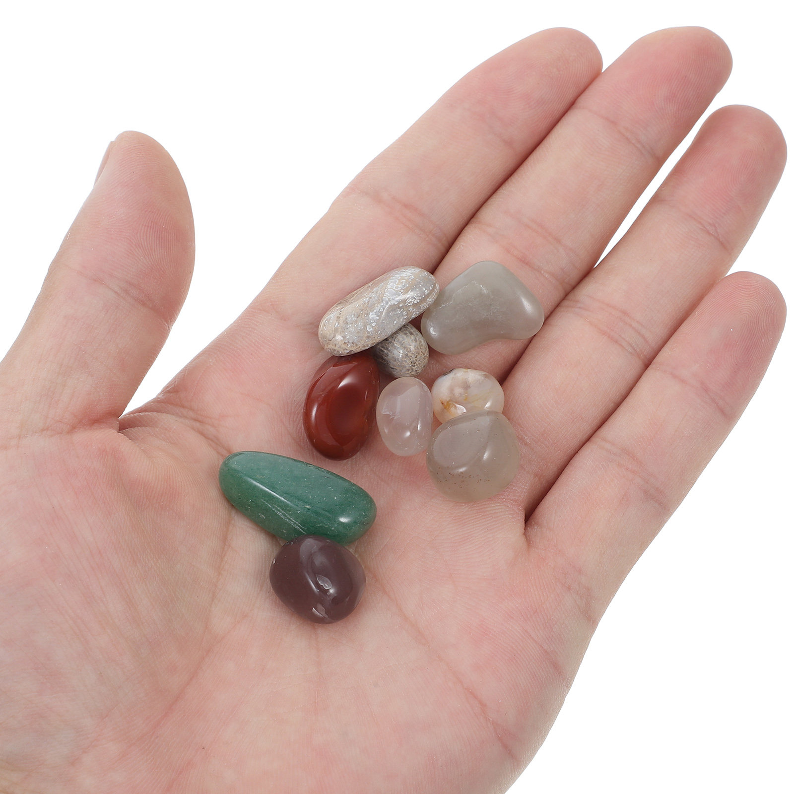 40個入り 100g カラフルな瑪瑙クリスタル 磨かれた石  - Planted Aquarium With Rocks のレビューと価格