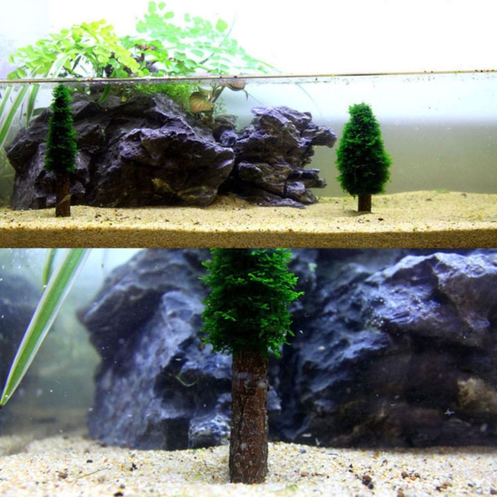 シミュレーションクリスマスツリー水槽モス植物ホルダーミニツリ - Aquarium Planted Background のレビューと価格