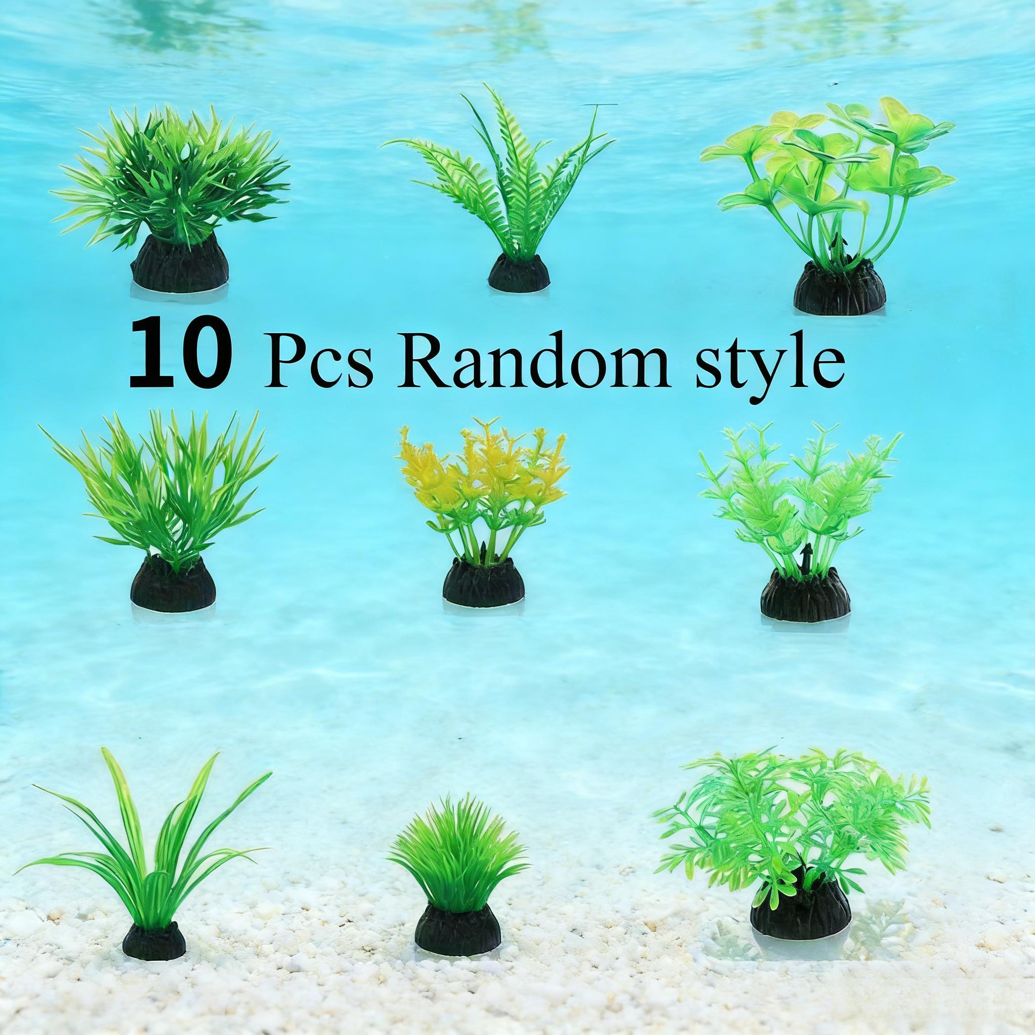 10個入り グリーン人工水槽植物 プラスチック製水槽用草飾り - Aquarium Plant Grass のレビューと価格