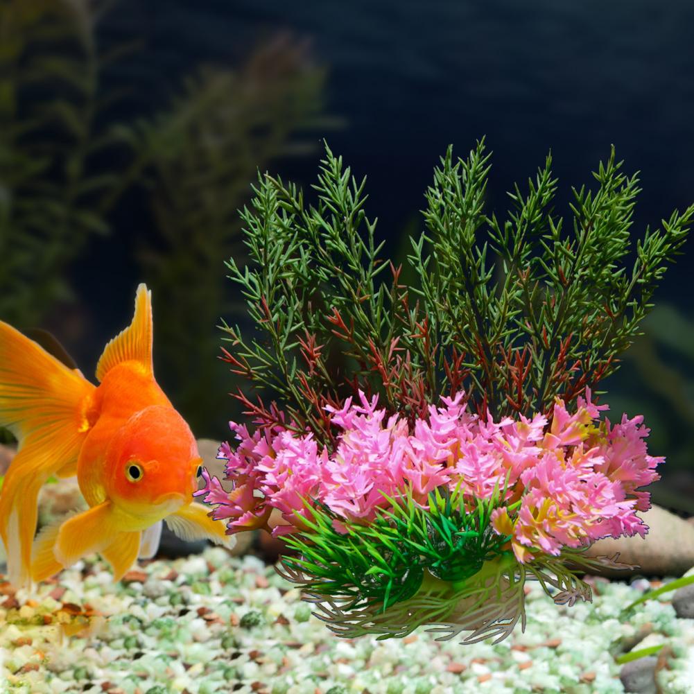 リアルな色の水槽用人工水草、魚水槽用人工水生植物、水槽の景観 - Aquarium Plant Grass のレビューと価格