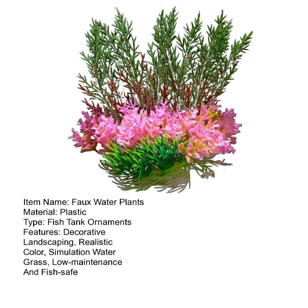 リアルな色の水槽用人工水草、魚水槽用人工水生植物、水槽の景観 - Aquarium Plant Grass のレビューと価格
