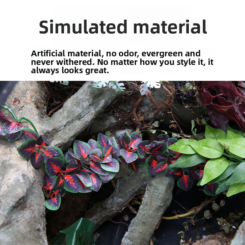 爬虫類テラリウム＆水槽用人工植物、爬虫類、カメ、水槽用のリア - Aquarium Plant Vine のレビューと価格