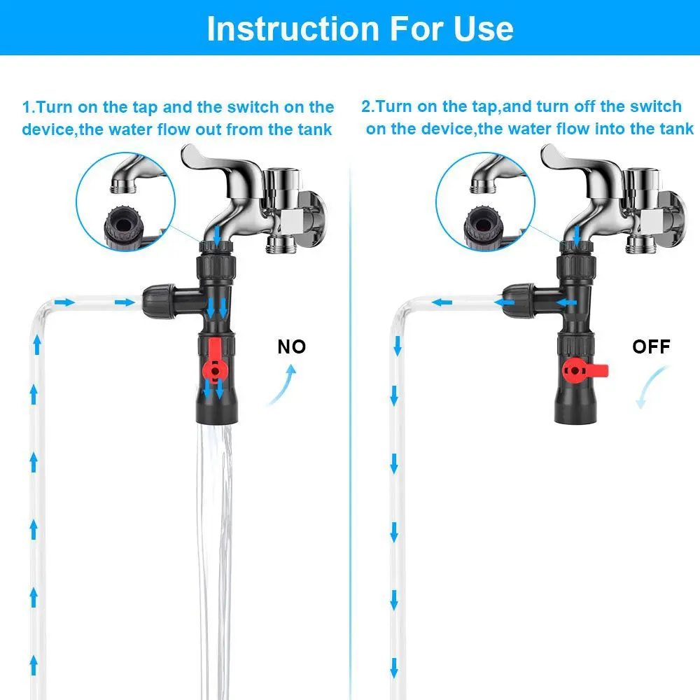水槽用給水器 魚タンク用給水ポンプ 3ウェイ蛇口式給水器 魚 - Planted Aquarium Cleaning のレビューと価格