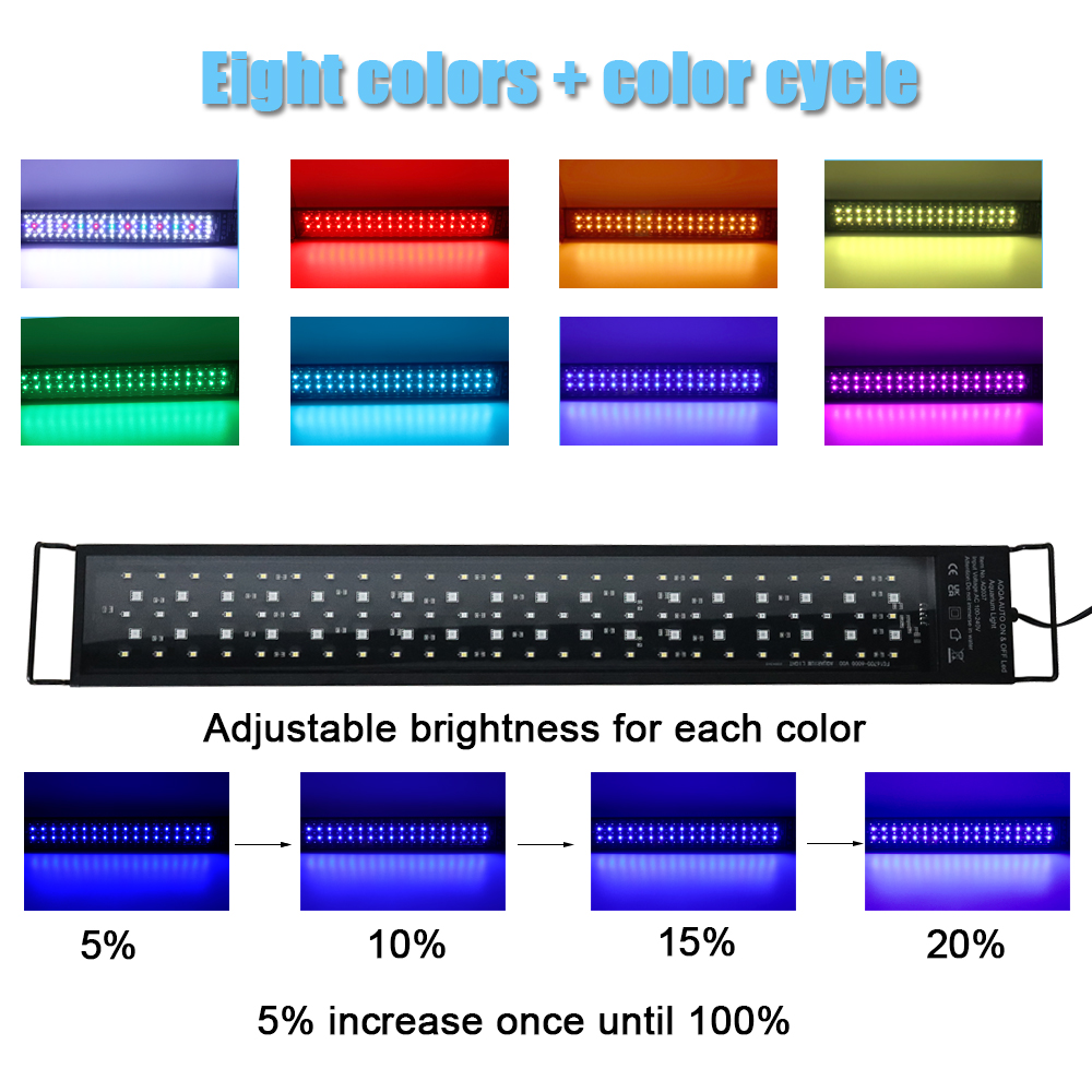 30-60cm水槽用24時間フルスペクトルLEDライト、水槽 - Aquarium Plant Light Spectrum のレビューと価格
